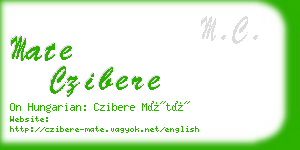 mate czibere business card